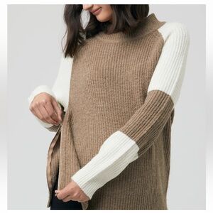 Ripe Colour Block Nursing Knit Olive / Off White Retail $109.00